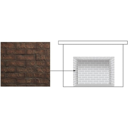 Majestic Cottage Red Brick Interior Panels for Quartz 42" Gas Fireplace