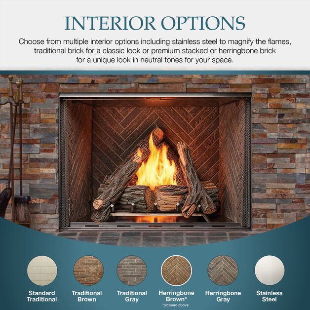 Majestic Courtyard 36" Traditional Outdoor Vent Free Natural Gas Fireplace With IntelliFire Ignition System