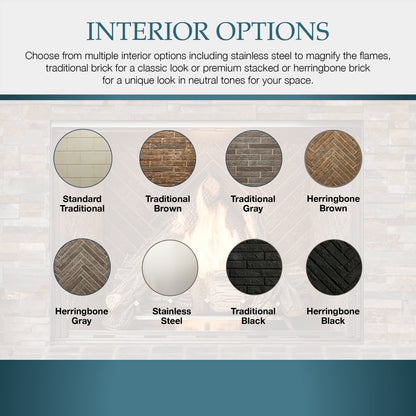 Majestic Courtyard 42" Traditional Outdoor Vent-Free Natural Gas Fireplace With Traditional Stacked Concrete Refractory and IntelliFire Ignition System