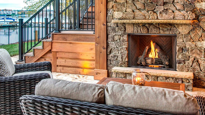 Majestic Courtyard 42" Traditional Outdoor Vent Free Natural Gas Fireplace With IntelliFire Ignition System