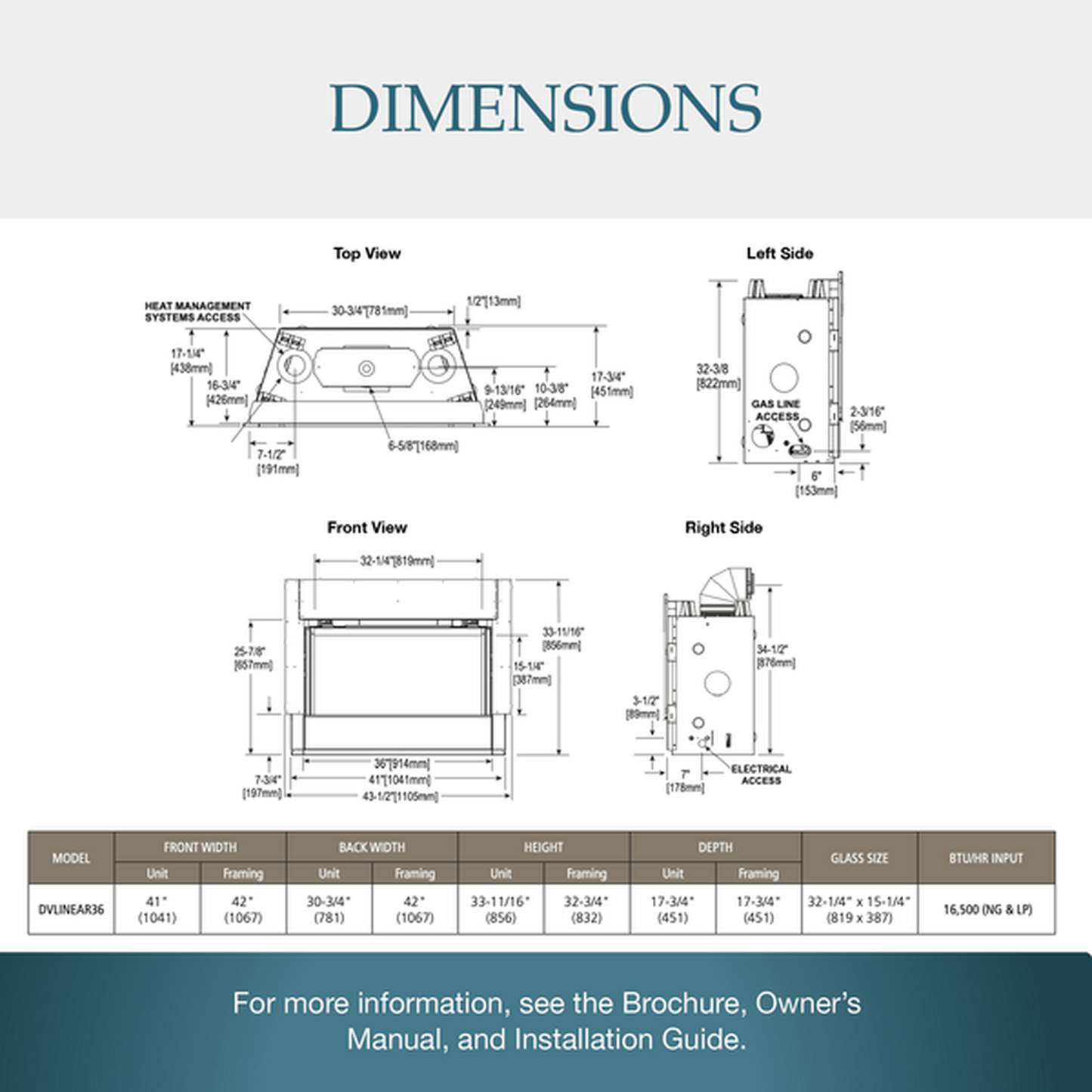 Majestic DVLinear 36" Linear Contemporary Direct Vent Natural Gas Fireplace With IntelliFire Ignition System