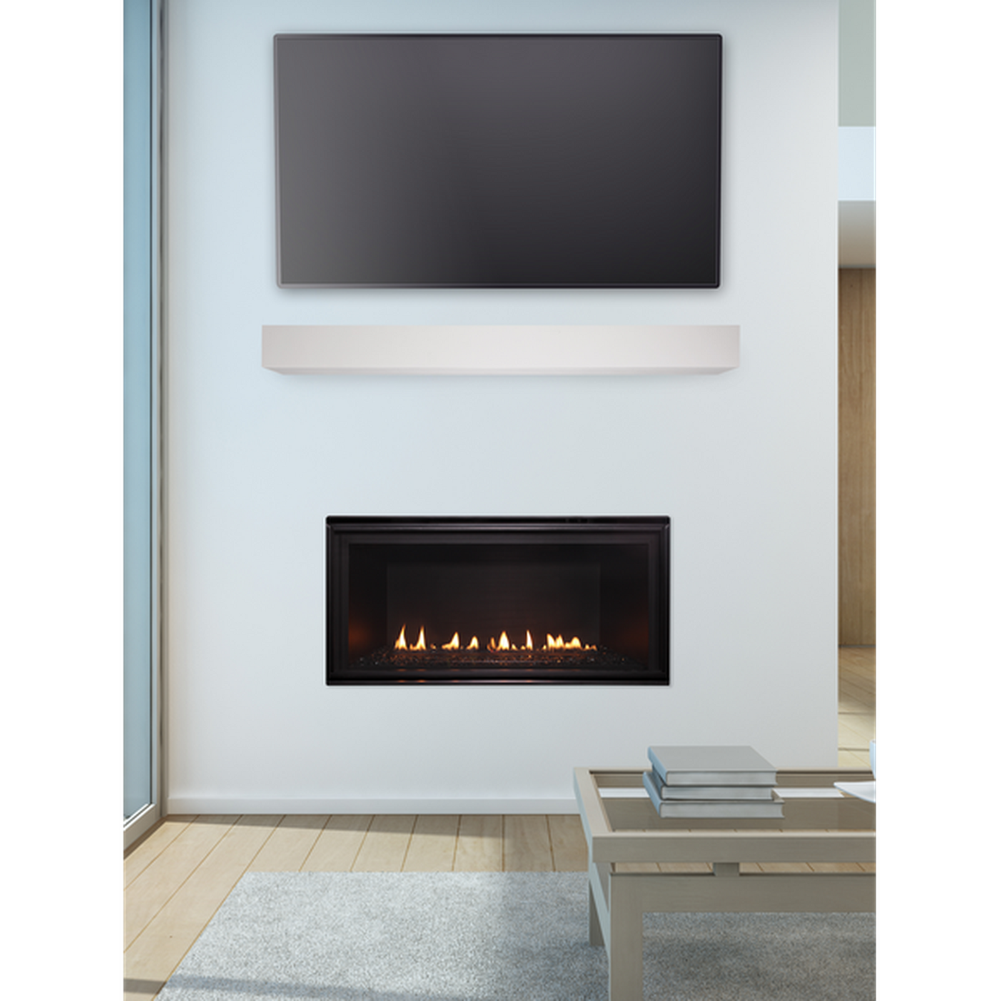 Majestic DVLinear 36" Linear Contemporary Direct Vent Natural Gas Fireplace With IntelliFire Ignition System