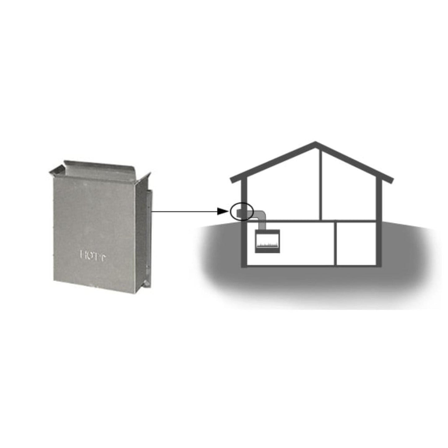 Majestic DVP Horizontal Snorkel Cap for Basement Applications