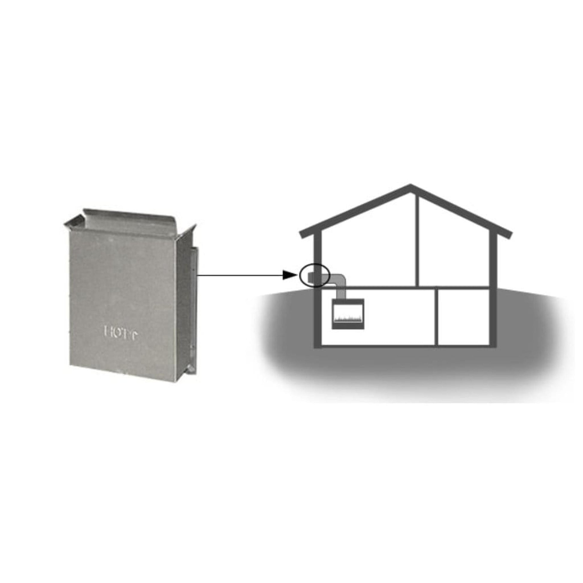 Majestic DVP Horizontal Snorkel Cap for Basement Applications