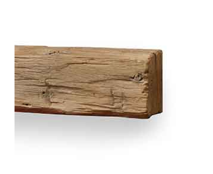 Majestic Design Series 18" Weathered Barnwood Rustic Style Non-Combustible Mantel Shelf Sample