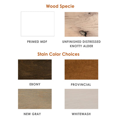 Majestic Design Series Battlefield C 53" Primed MDF Rustic Style Flush Wood Fireplace Mantel With Custom New Gray Stain Color