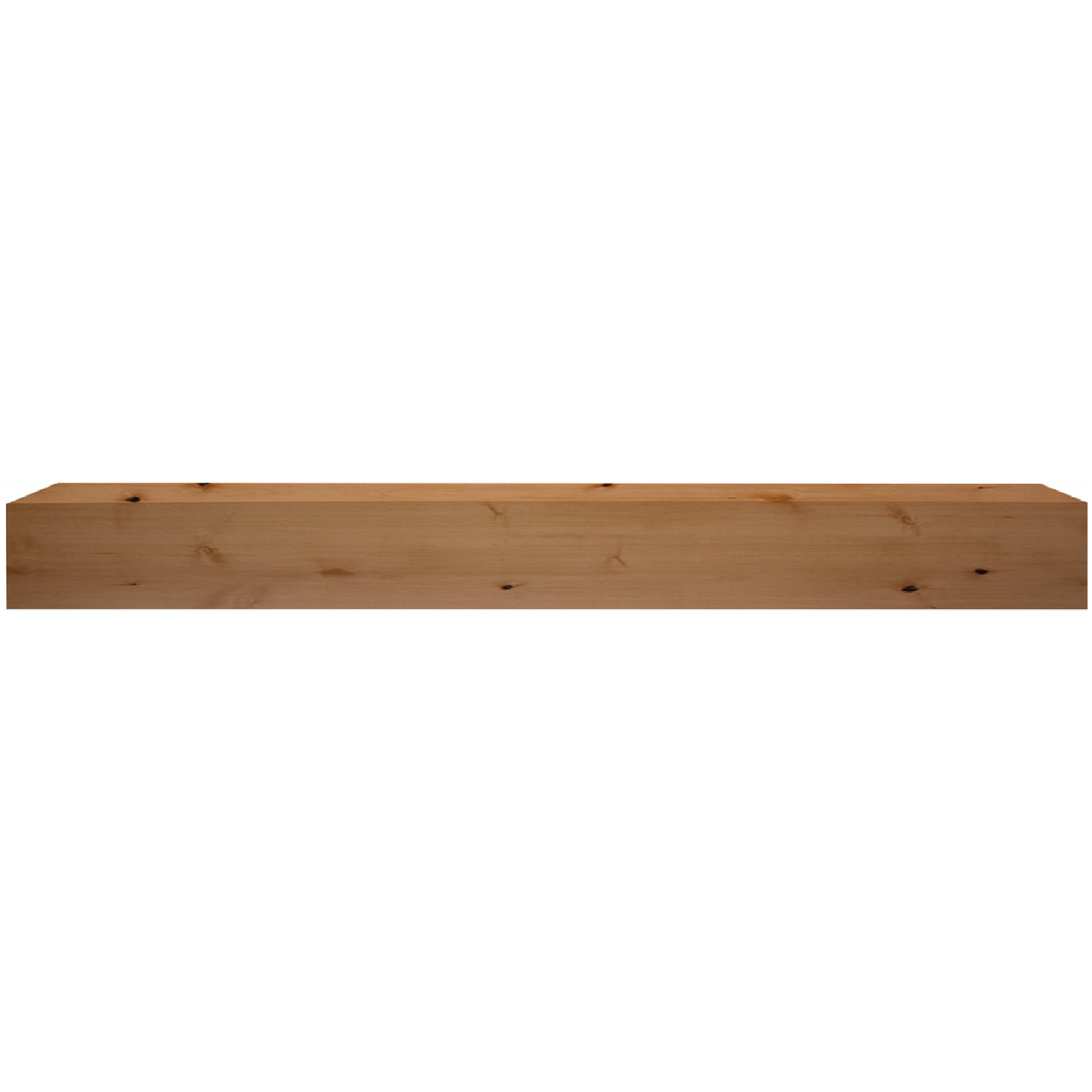 Majestic Design Series Ozark 48" Unfinished Distressed Knotty Alder Transitional Style Wood Mantel Shelf