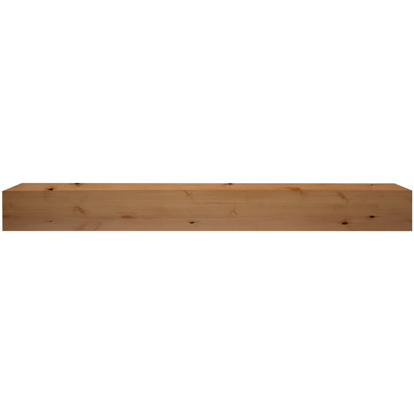 Majestic Design Series Ozark 59" Unfinished Distressed Knotty Alder Transitional Style Wood Mantel Shelf With Custom Ebony Stain Color
