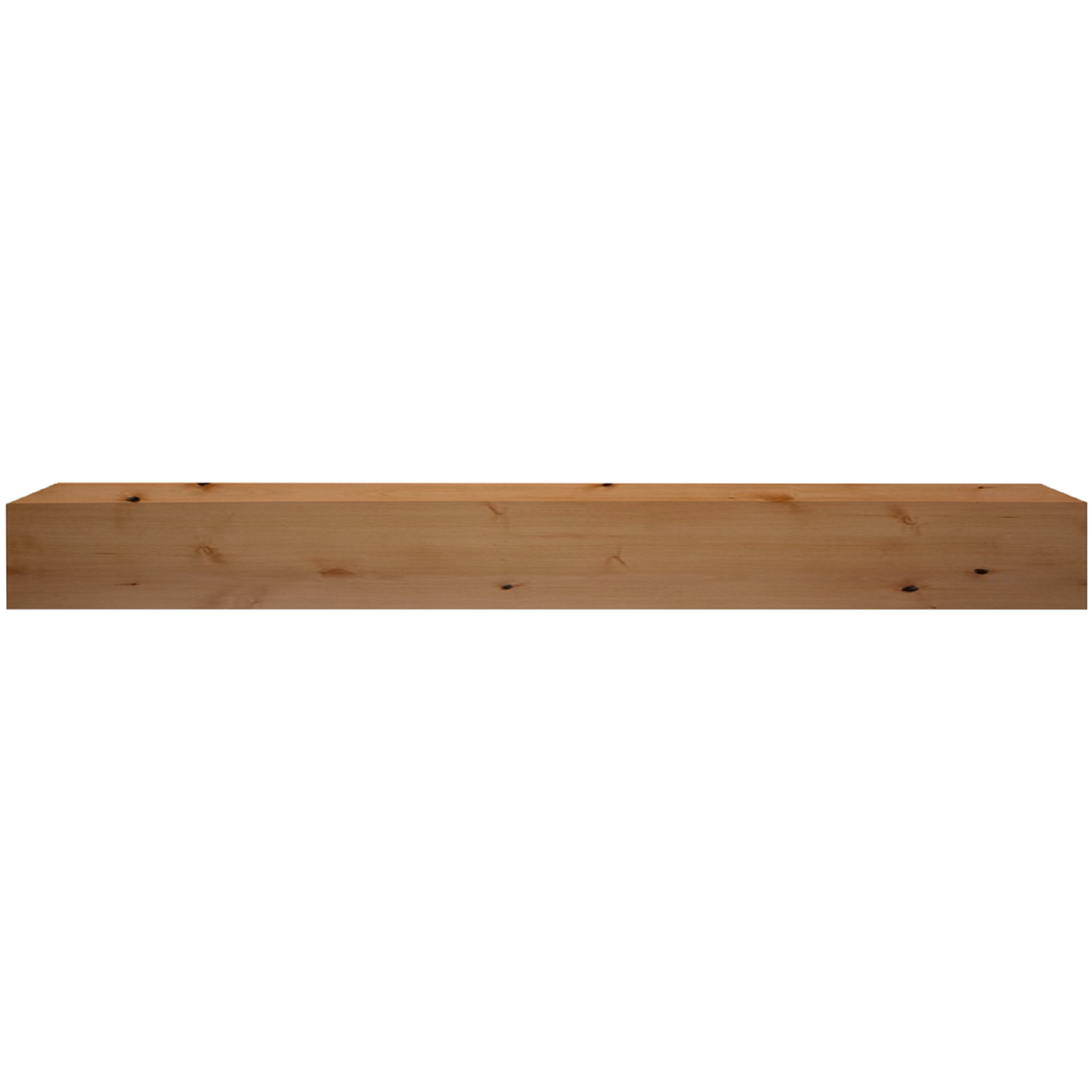 Majestic Design Series Ozark 72" Unfinished Distressed Knotty Alder Transitional Style Wood Mantel Shelf