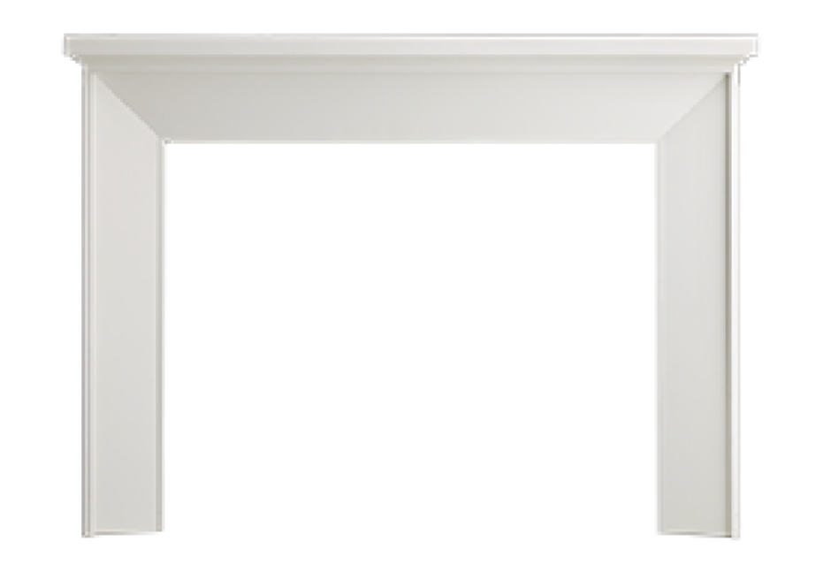 Majestic Design Series Walker Primed MDF Modern Style Flush Wood Fireplace Mantel Sample