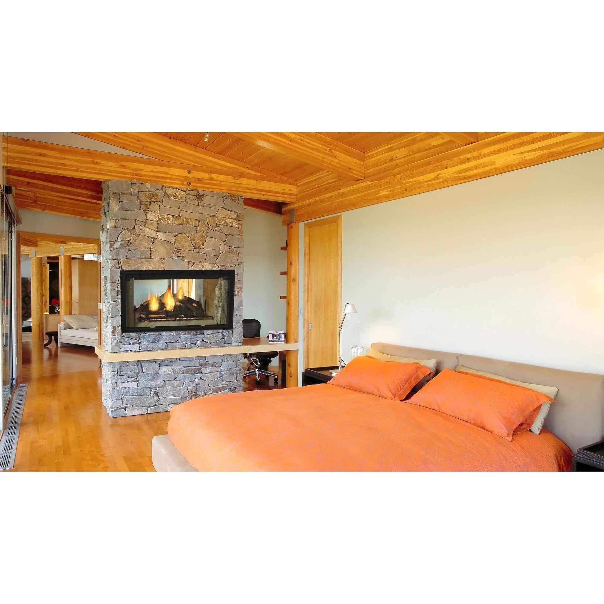 Majestic Designer Series 42" See-Through Radiant Wood Burning Fireplace