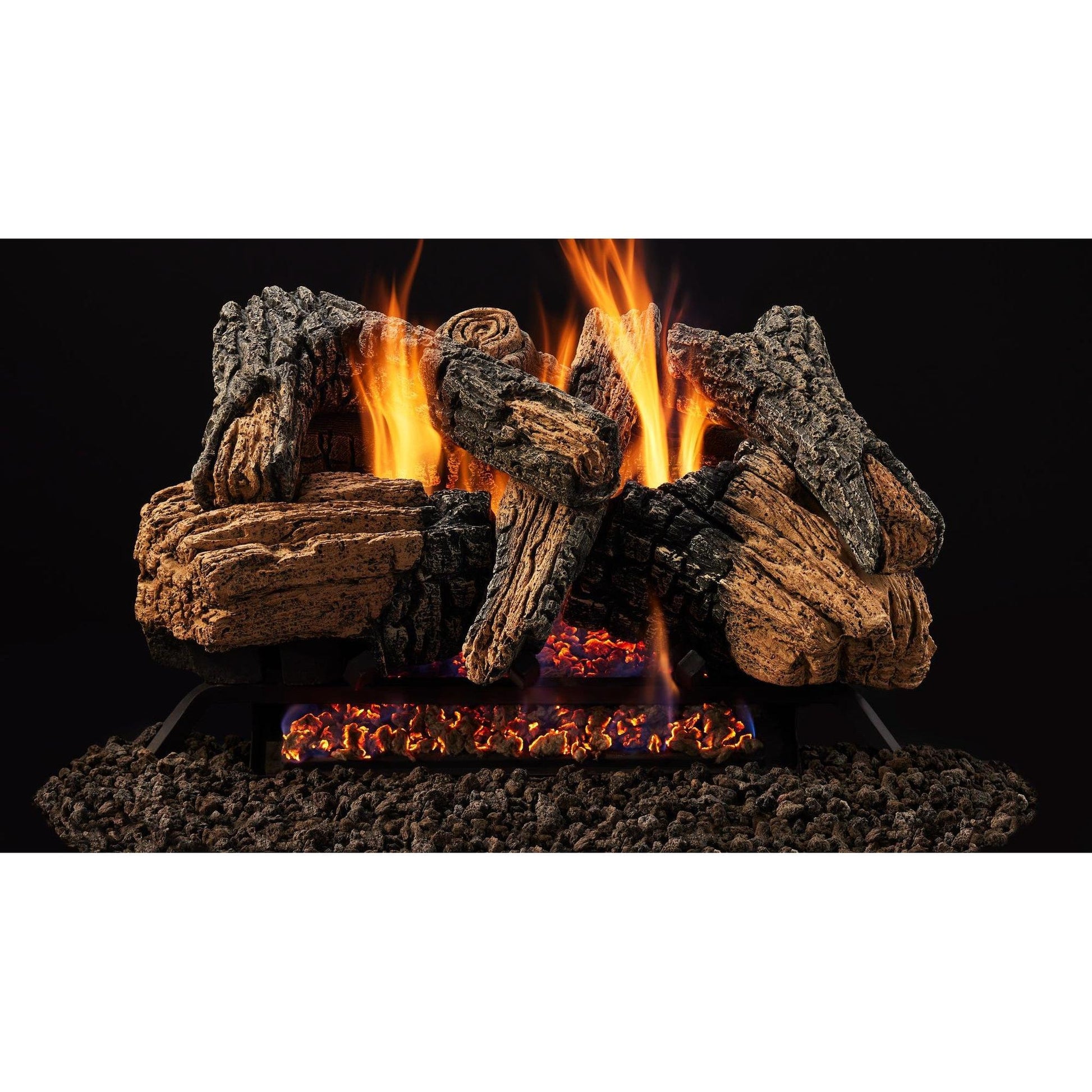 Majestic Duzy 3 18"/24" 6-Piece Refractory Cement Vented Gas Log Set