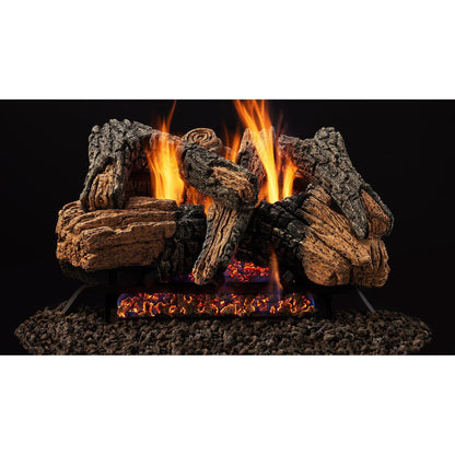 Majestic Duzy 3 18"/24" 6-Piece Refractory Cement Vented Gas Log Set