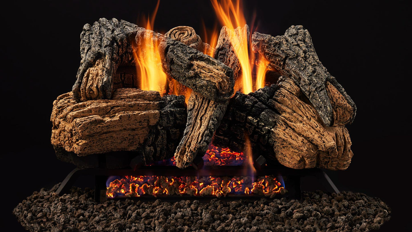 Majestic Duzy 3 30" 6-Piece Refractory Cement Vented Gas Log Set