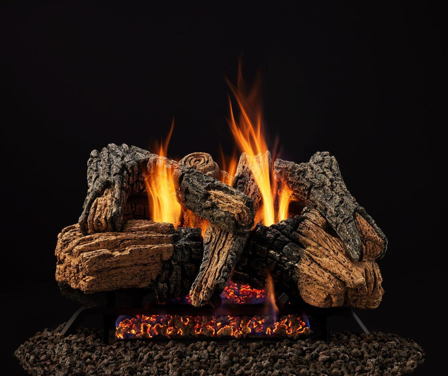 Majestic Duzy 3 18"/24" 6-Piece Refractory Cement Vented Gas Log Set