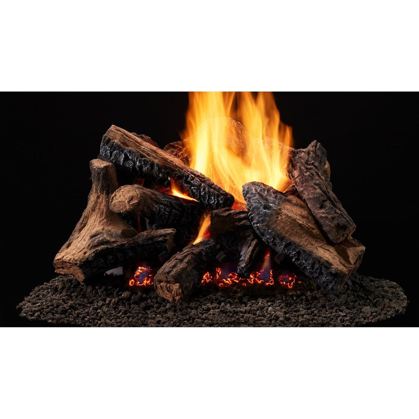 Majestic Duzy 5 18"/24" 8-Piece Fiber Ceramic Vented Gas Log Set