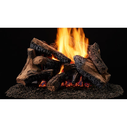 Majestic Duzy 5 18"/24" 8-Piece Fiber Ceramic Vented Gas Log Set