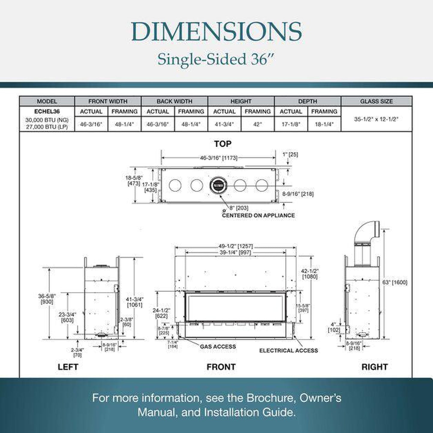 Majestic Echelon II 36" Linear Contemporary Direct Vent Natural Gas Fireplace With IntelliFire Touch Ignition System