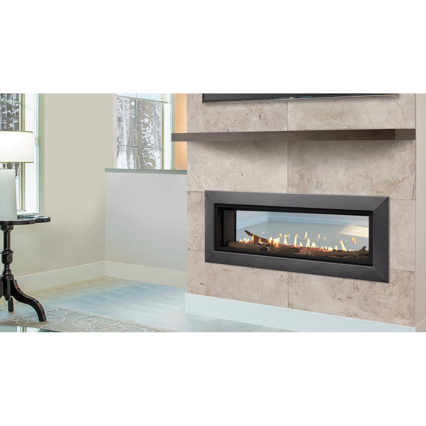 Majestic Echelon II See-Through 36" Linear Contemporary Direct Vent Natural Gas Fireplace With IntelliFire Touch Ignition System
