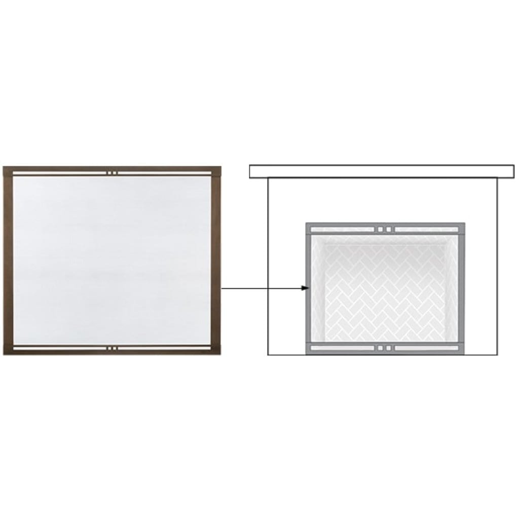 Majestic Firescreen Fronts for Marquis II See-Through Direct Vent Fireplace