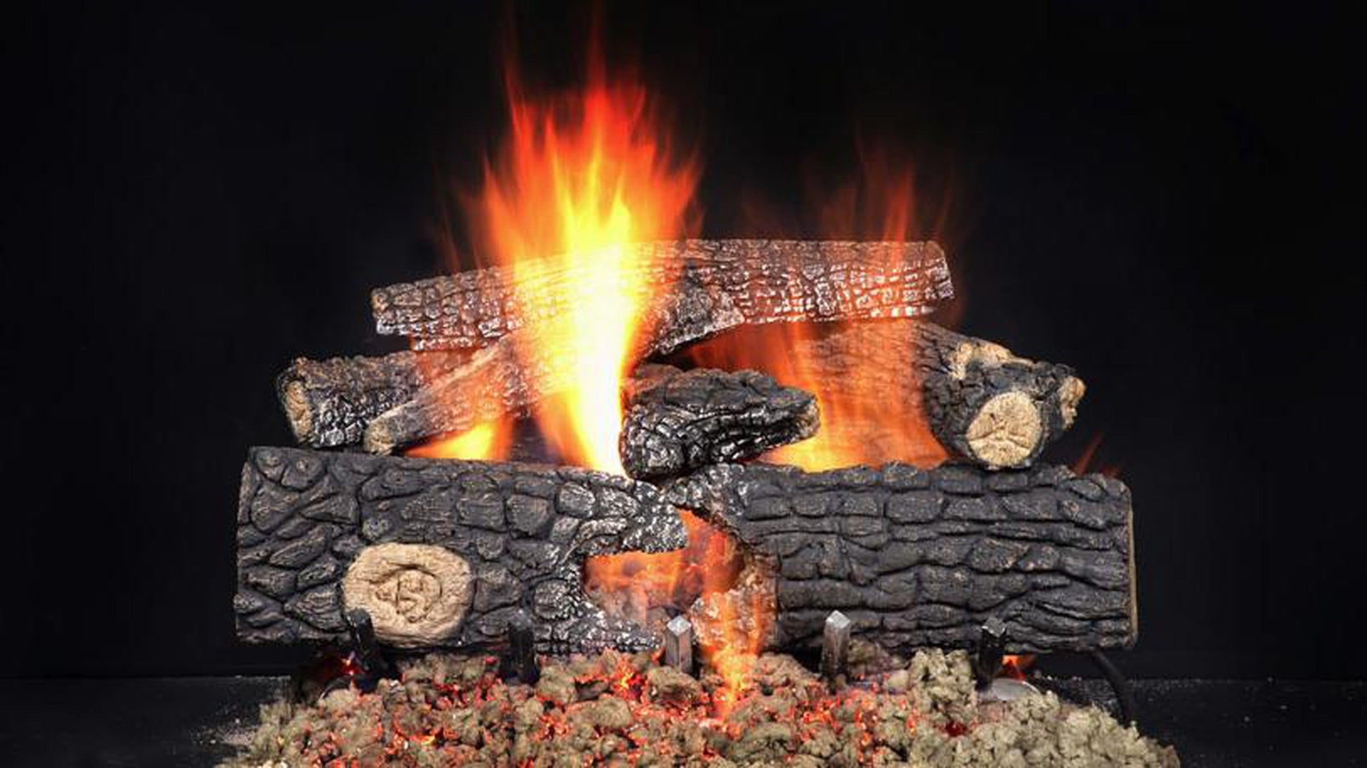 Majestic Fireside Realwood 24" 8-Piece Refractory Cement Vented Gas Log Set