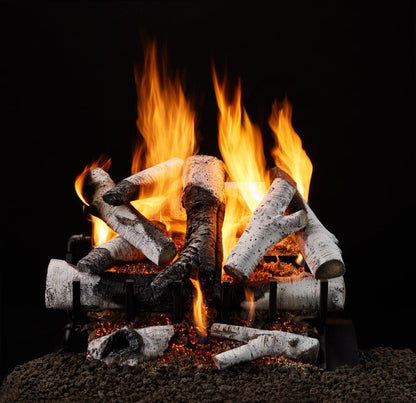 Majestic Grand Birch 18" 10-Piece 3-Tier Vented Gas Log Set