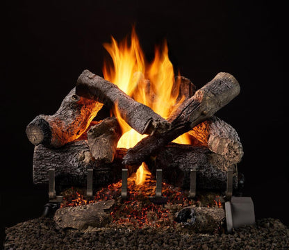 Majestic Grand Oak 24" 11-Piece 2-Tier Vented Gas Log Set