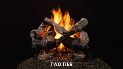 Majestic Grand Oak 18" 9-Piece 2-Tier Vented Gas Log Set