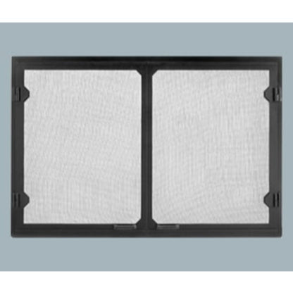 Majestic Grand Vista Black Cabinet Style Mesh Doors for Biltmore 50" Wood Burning Fireplace