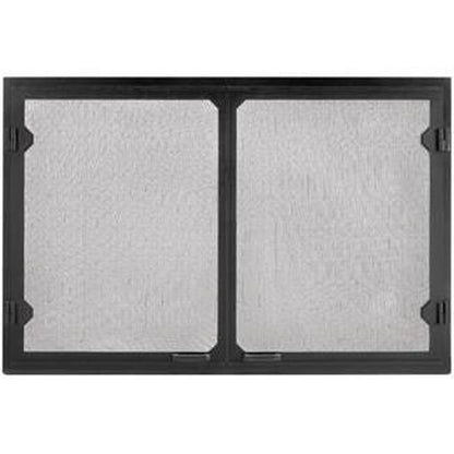 Majestic Grand Vista Black Cabinet Style Mesh Doors for Biltmore 50" Wood Burning Fireplace