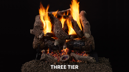 Majestic Heritage Oak 30" 14-Piece 3-Tier Vented Gas Log Set