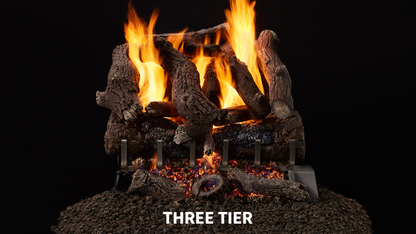 Majestic Heritage Oak 30" 14-Piece 3-Tier Vented Gas Log Set