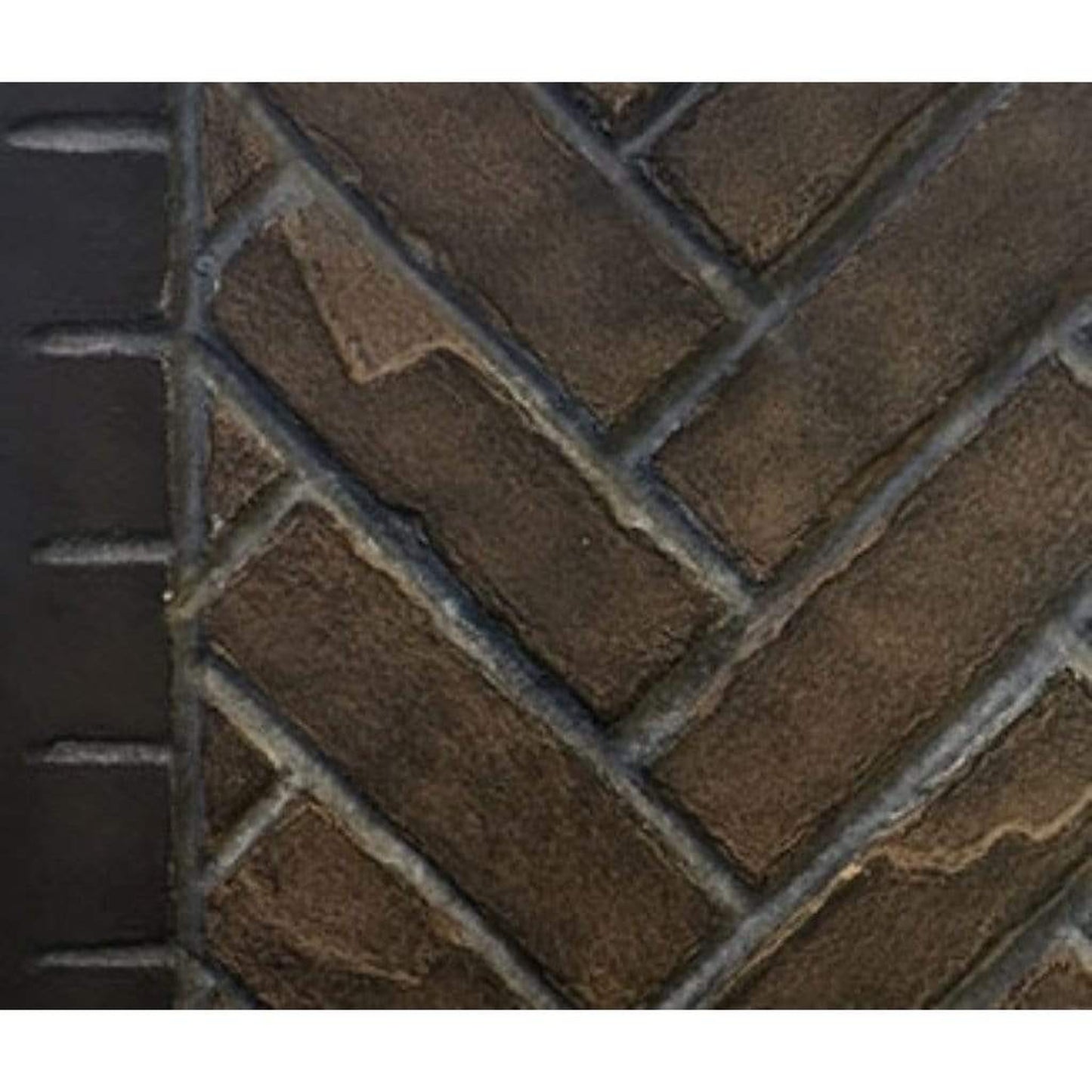 Majestic Herringbone Brick Refractory Panels for Fortress See-Through Gas Fireplace
