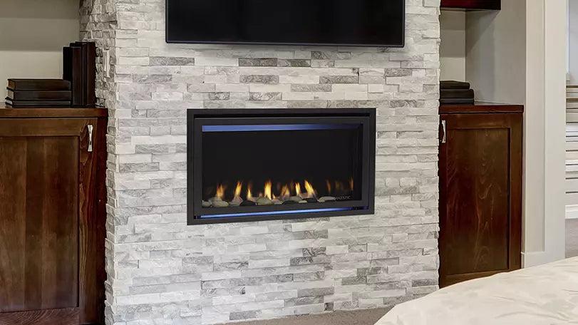 Majestic Jade 42" Linear Contemporary Direct Vent Propane Gas Fireplace With IntelliFire Touch Ignition System