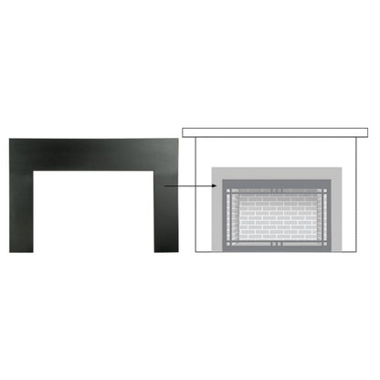 Majestic Large Metal Surround for Jasper, Ruby and Trilliant Gas Fireplace Inserts