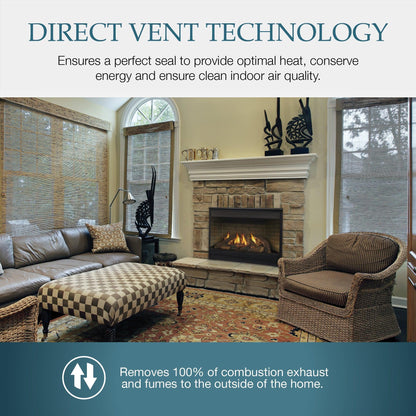 Majestic MDV3732 32" Direct Vent Natural Gas Fireplace With IntelliFire Ignition System