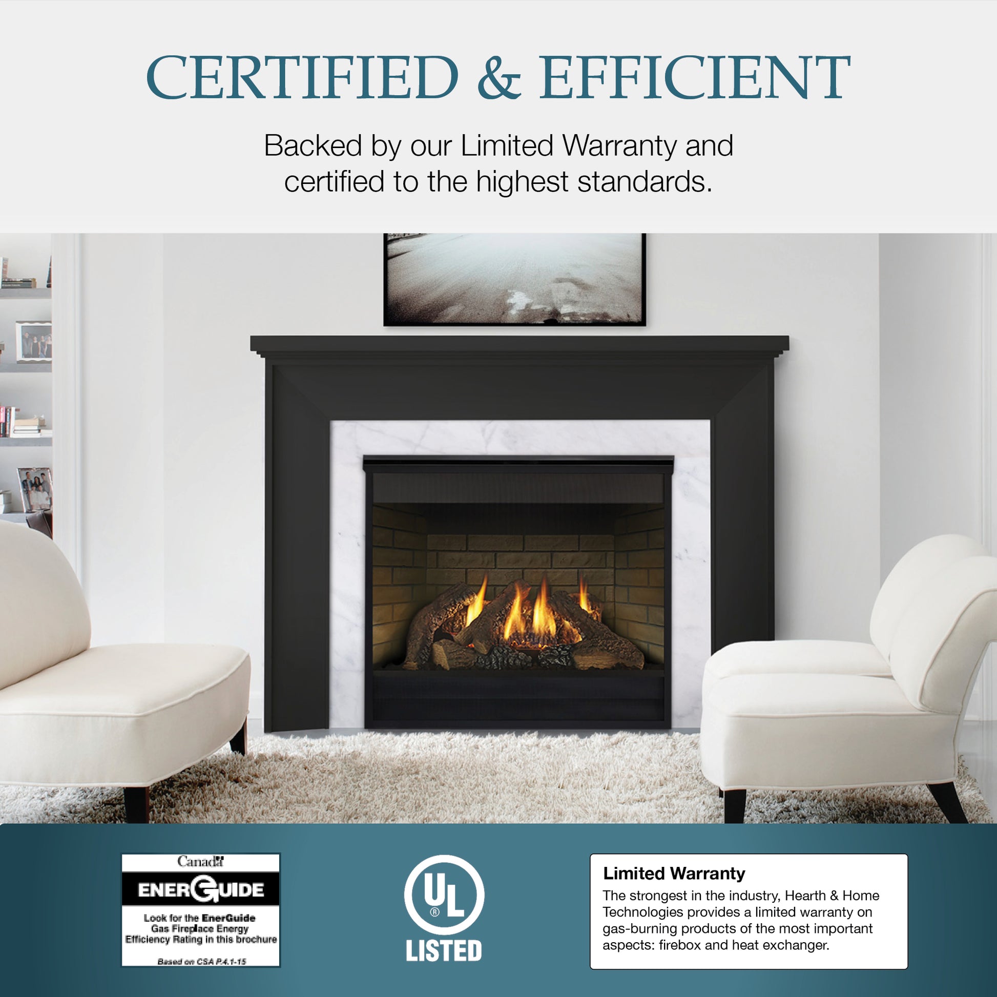 Majestic MDV3732 32" Direct Vent Natural Gas Fireplace With IntelliFire Ignition System