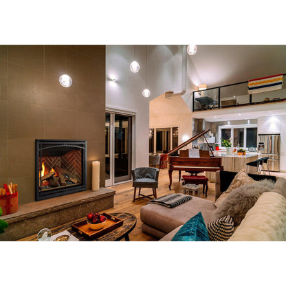 Majestic Meridian 36" Traditional Top/Rear Direct Vent Propane Gas Fireplace With IntelliFire Touch ignition System