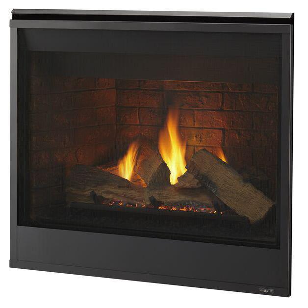 Majestic Meridian 36" Traditional Top/Rear Direct Vent Propane Gas Fireplace With IntelliFire Touch ignition System