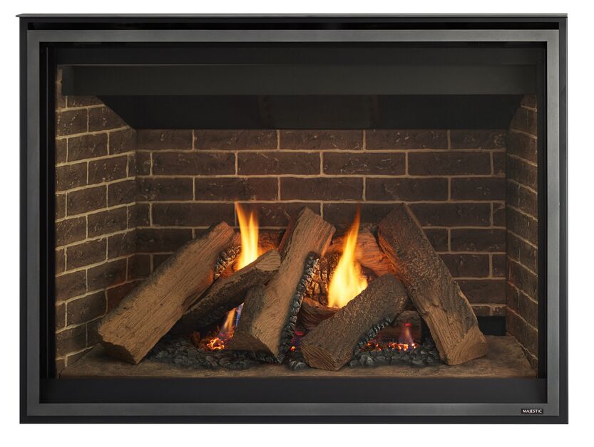 Majestic Meridian 42" Traditional Top/Rear Direct Vent Natural Gas Fireplace With IntelliFire Touch Ignition System