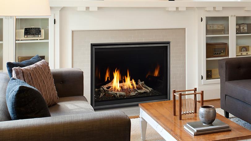 Majestic Meridian Modern 42" Traditional/Contemporary Top Direct Vent Natural Gas Fireplace With IntelliFire Touch ignition System