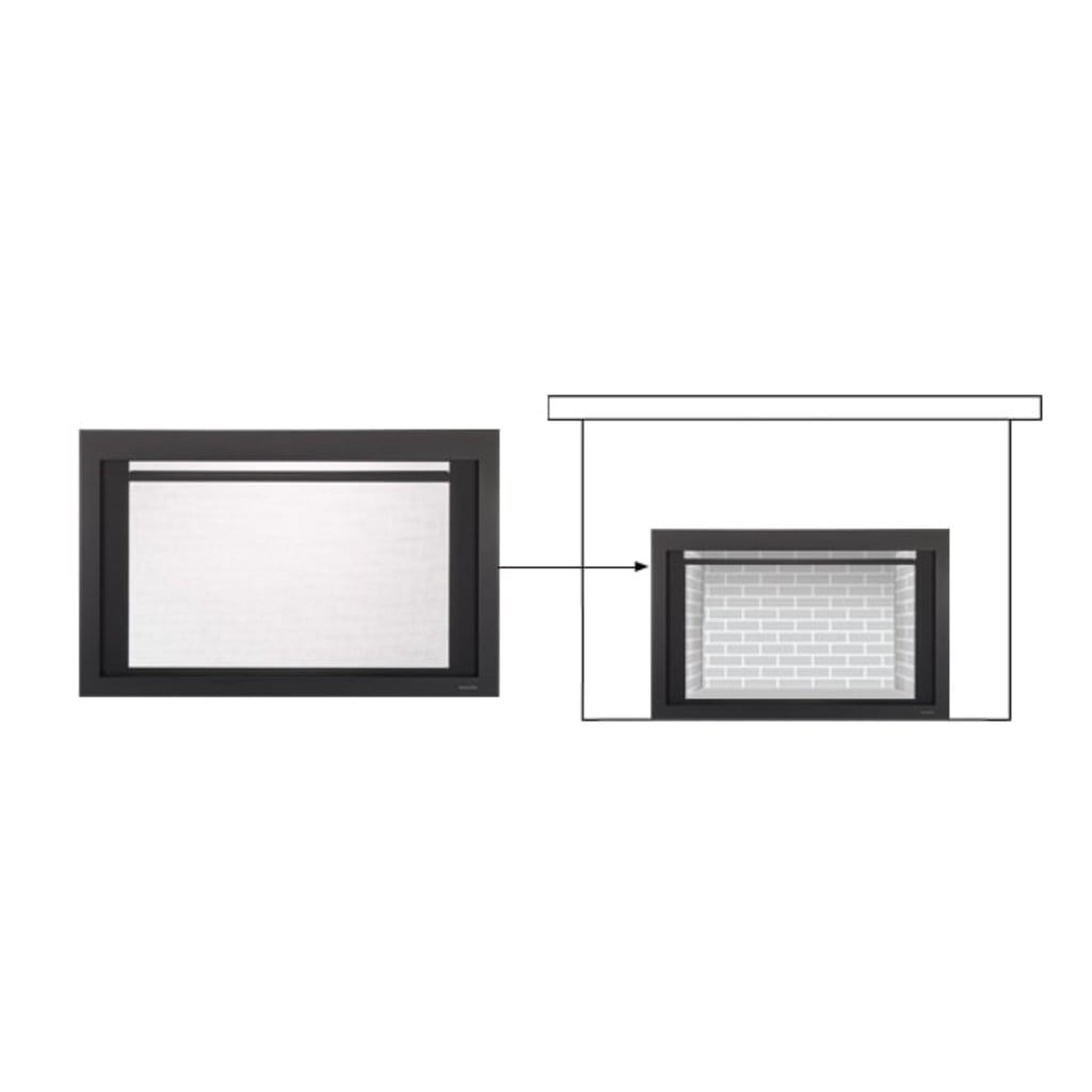 Majestic New Bronze Clean Screen Front for Ruby and Trilliant 25" Gas Fireplace Inserts
