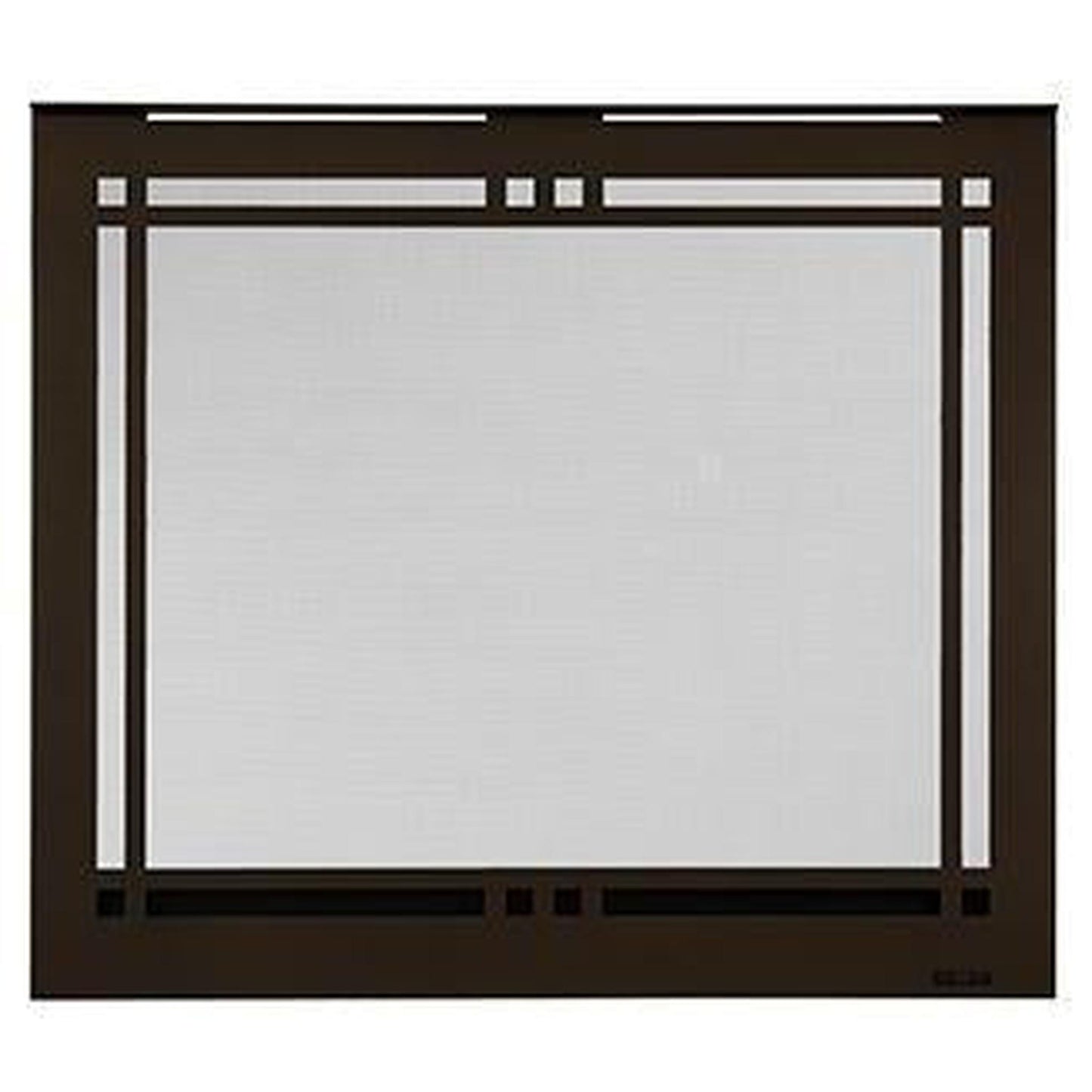 Majestic Black Contemporary Rectangular Door for Quartz Platinum 36" Gas Fireplace