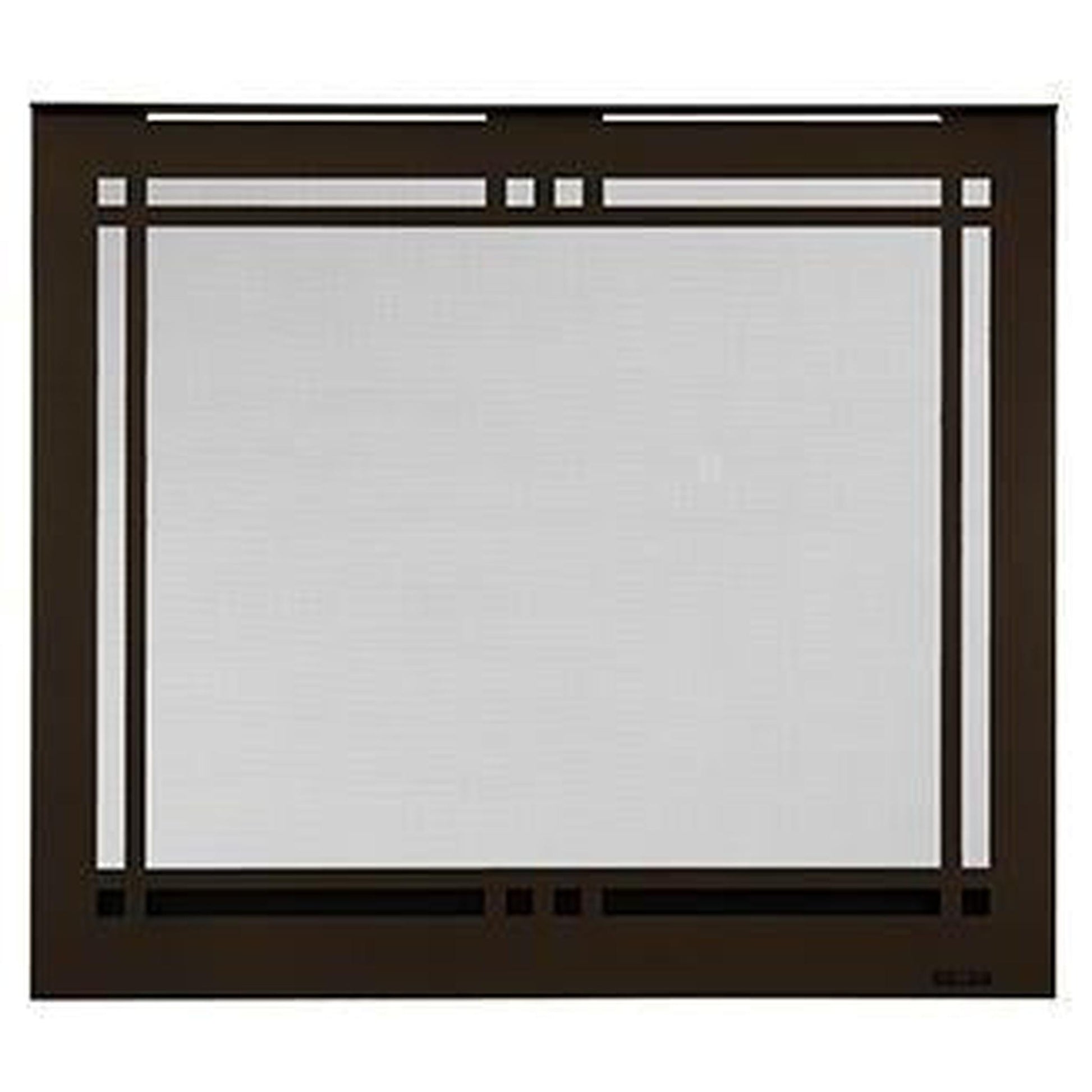 Majestic Black Contemporary Rectangular Door for Quartz Platinum 36" Gas Fireplace