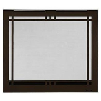 Majestic Black Contemporary Rectangular Door for Quartz Platinum 36" Gas Fireplace