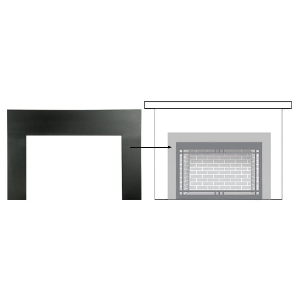 Majestic On Site Customizable Metal Surround for Jasper, Ruby and Trilliant Gas Fireplace Inserts