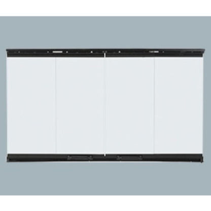 Majestic Original Bi-Fold Glass Doors With Black Trim for Biltmore 42" Wood Burning Fireplace