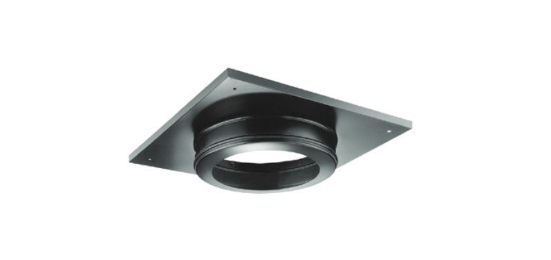 Majestic PelletVent Pro DV-3PVP-WTC 3" - 4" Black Ceiling Support/Wall Thimble Cover