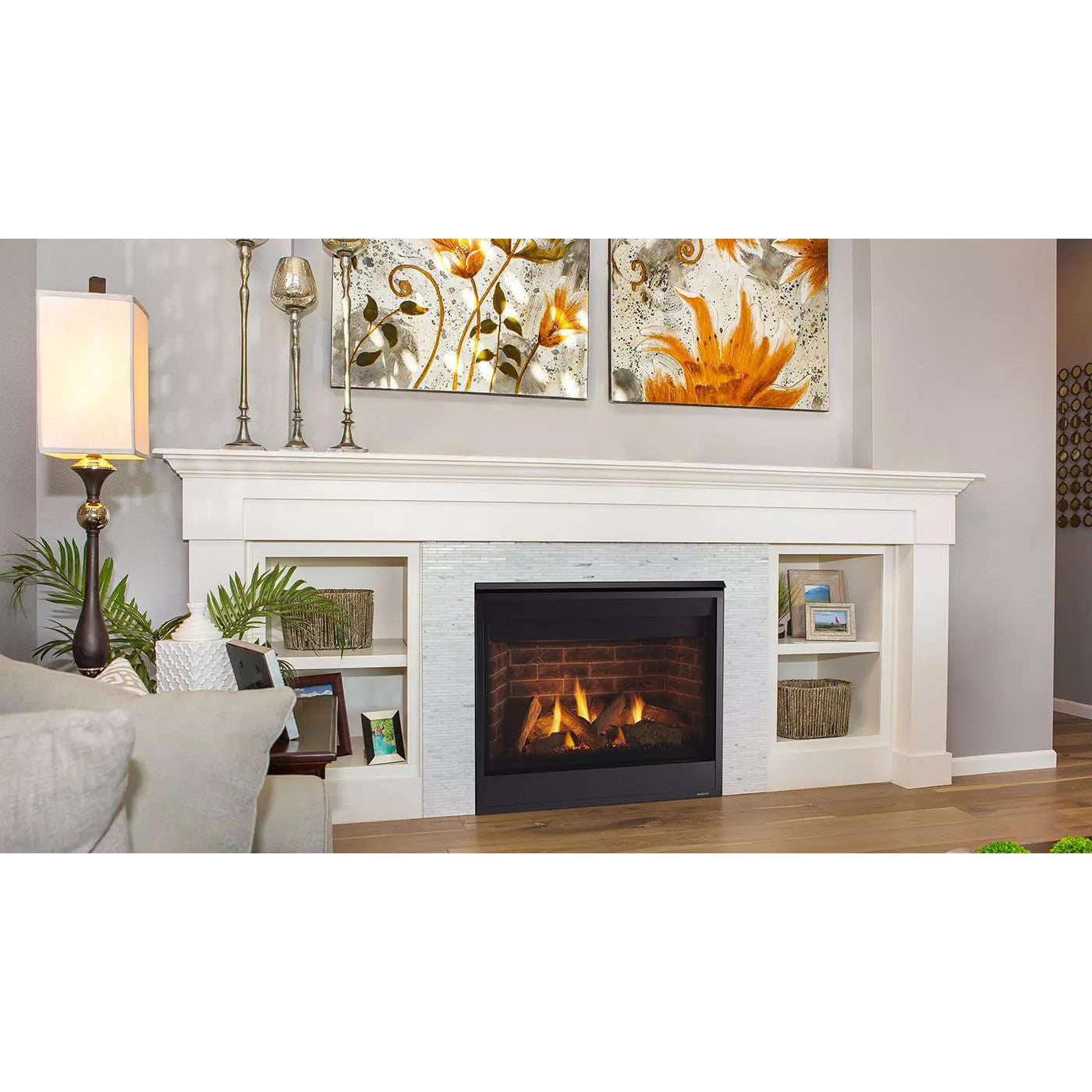 Majestic Quartz 32" Traditional Top/Rear Direct Vent Natural Gas Fireplace With IntelliFire Touch Ignition System