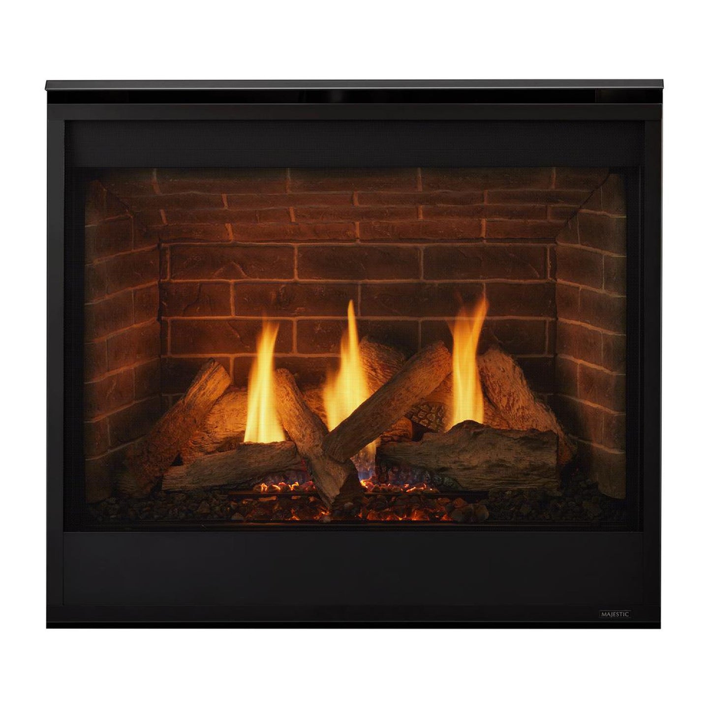 Majestic Quartz 32" Traditional Top/Rear Direct Vent Propane Gas Fireplace With IntelliFire Touch Ignition System
